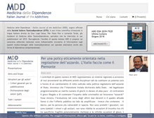 Tablet Screenshot of medicinadelledipendenze.it